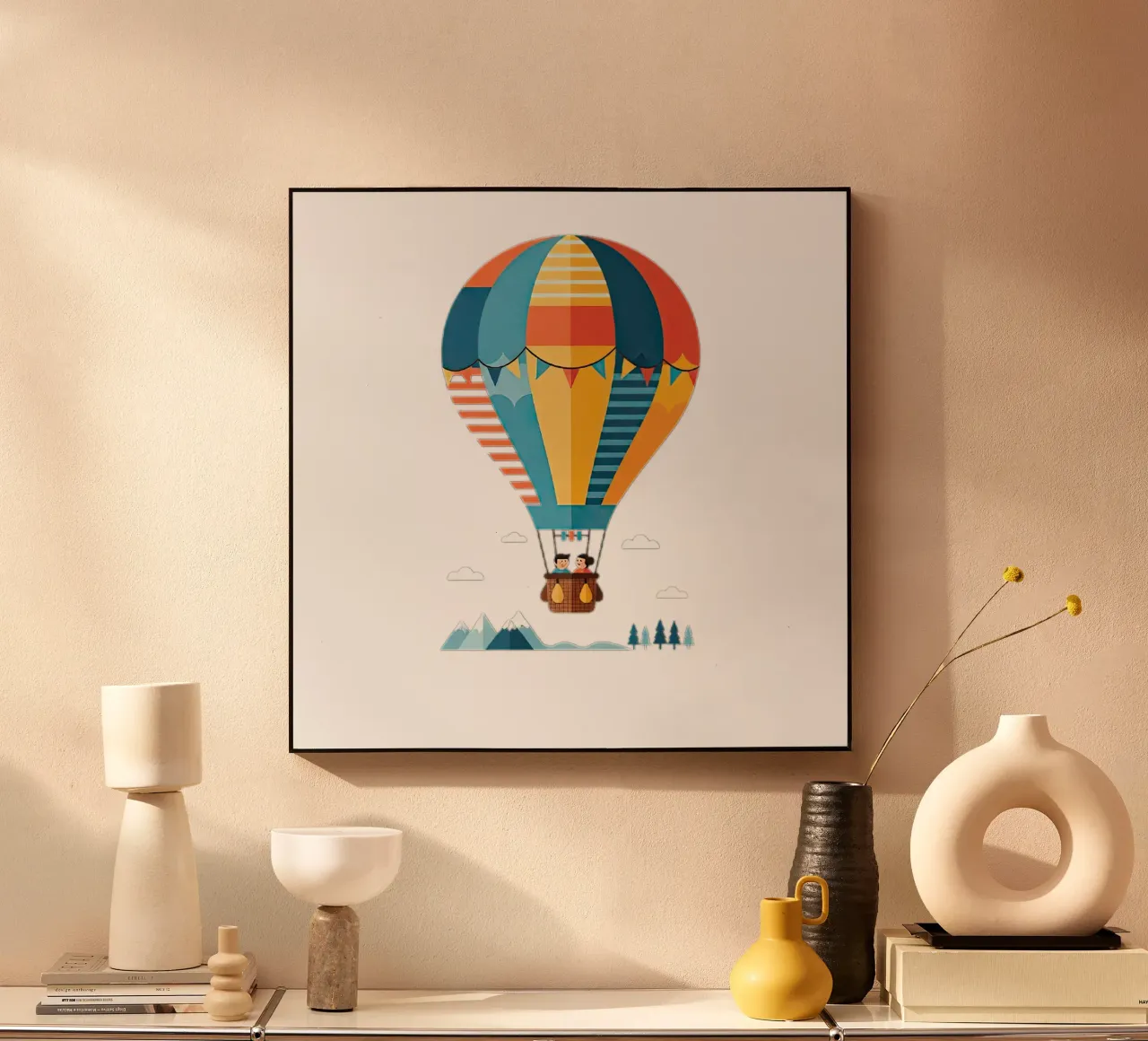 Hot Air Balloon plexiglas de Minimalist vector art