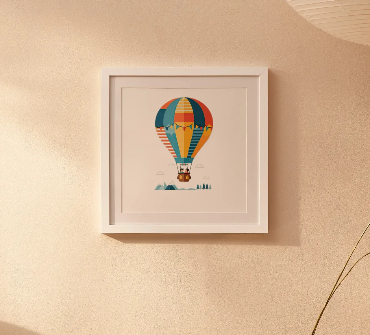 Mongolfiera poster da Minimalist vector art