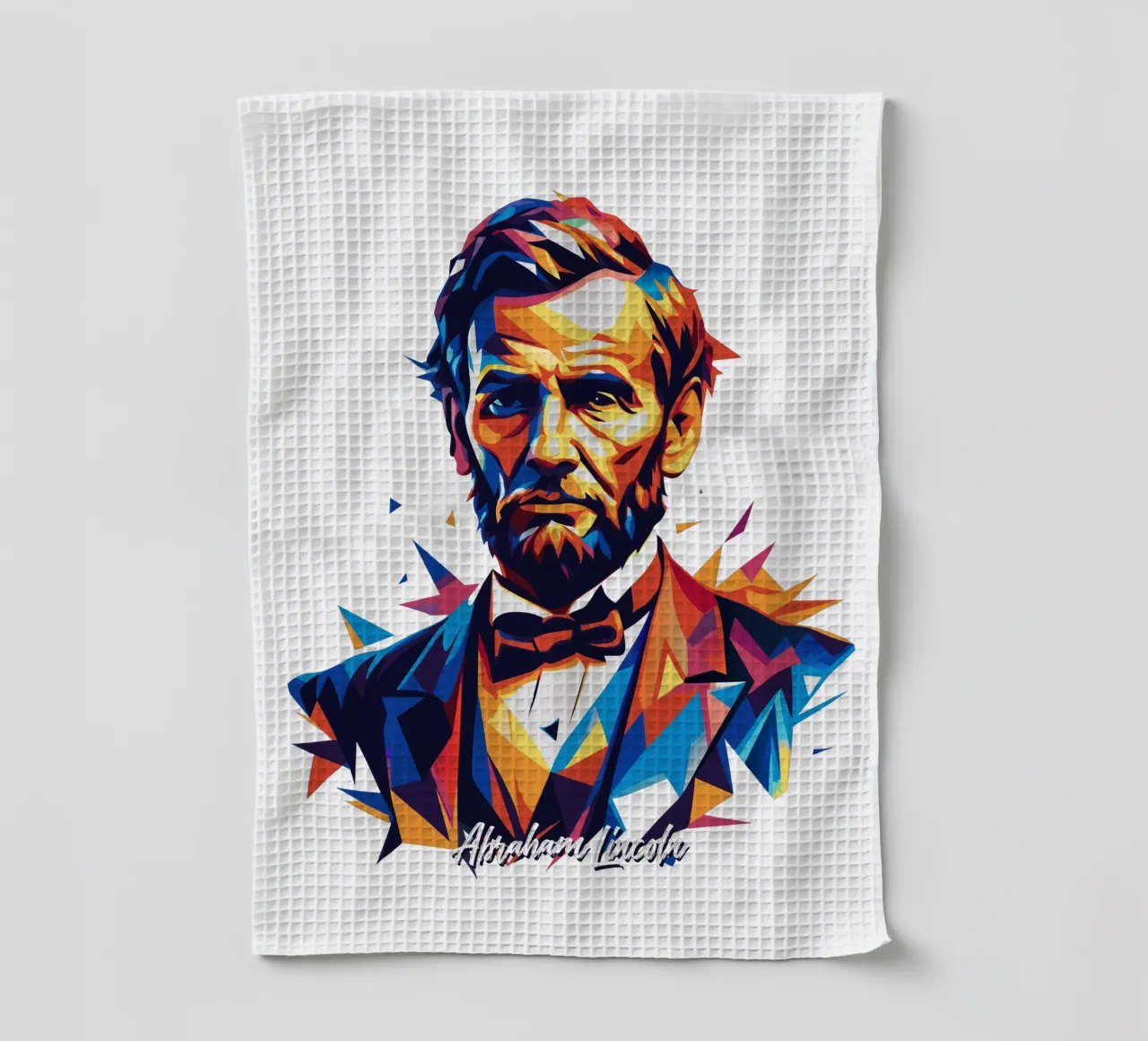 Abraham Lincoln in WPAP Pop Art canovaccio da cucina da vectorartnesia