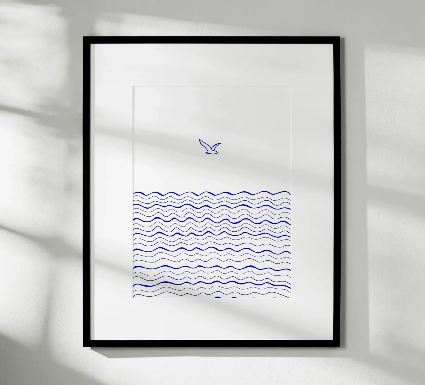 From up here - Meer mit Möwe Poster von PaperLine Art