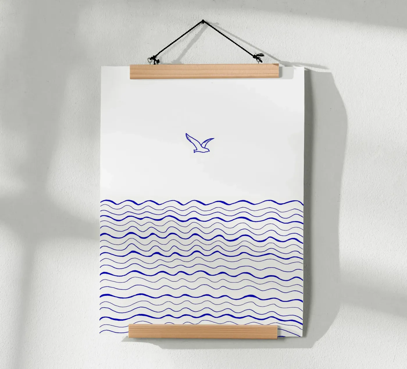 From up here - Meer mit Möwe Poster von PaperLine Art