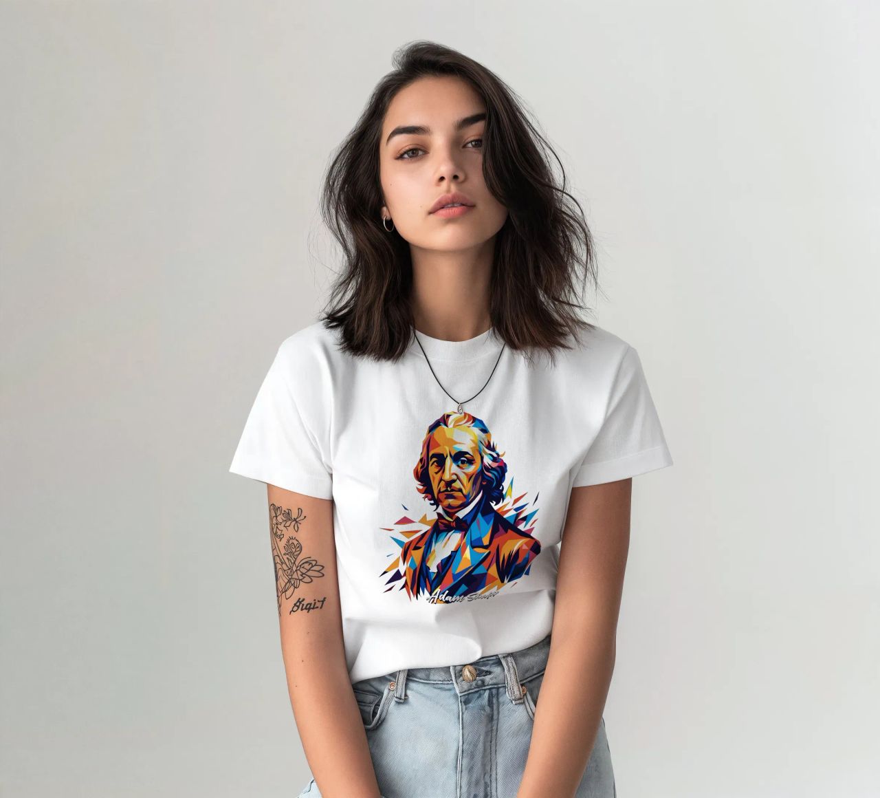 Adam Smith In WPAP Pop Art t-shirt da vectorartnesia