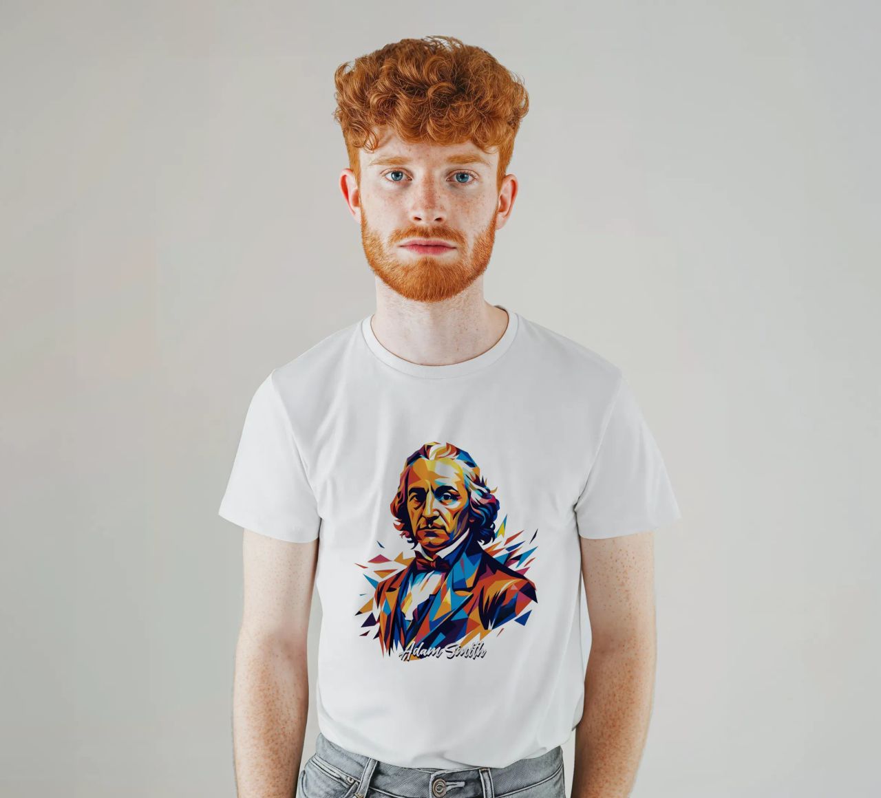 Adam Smith In WPAP Pop Art t-shirt da vectorartnesia