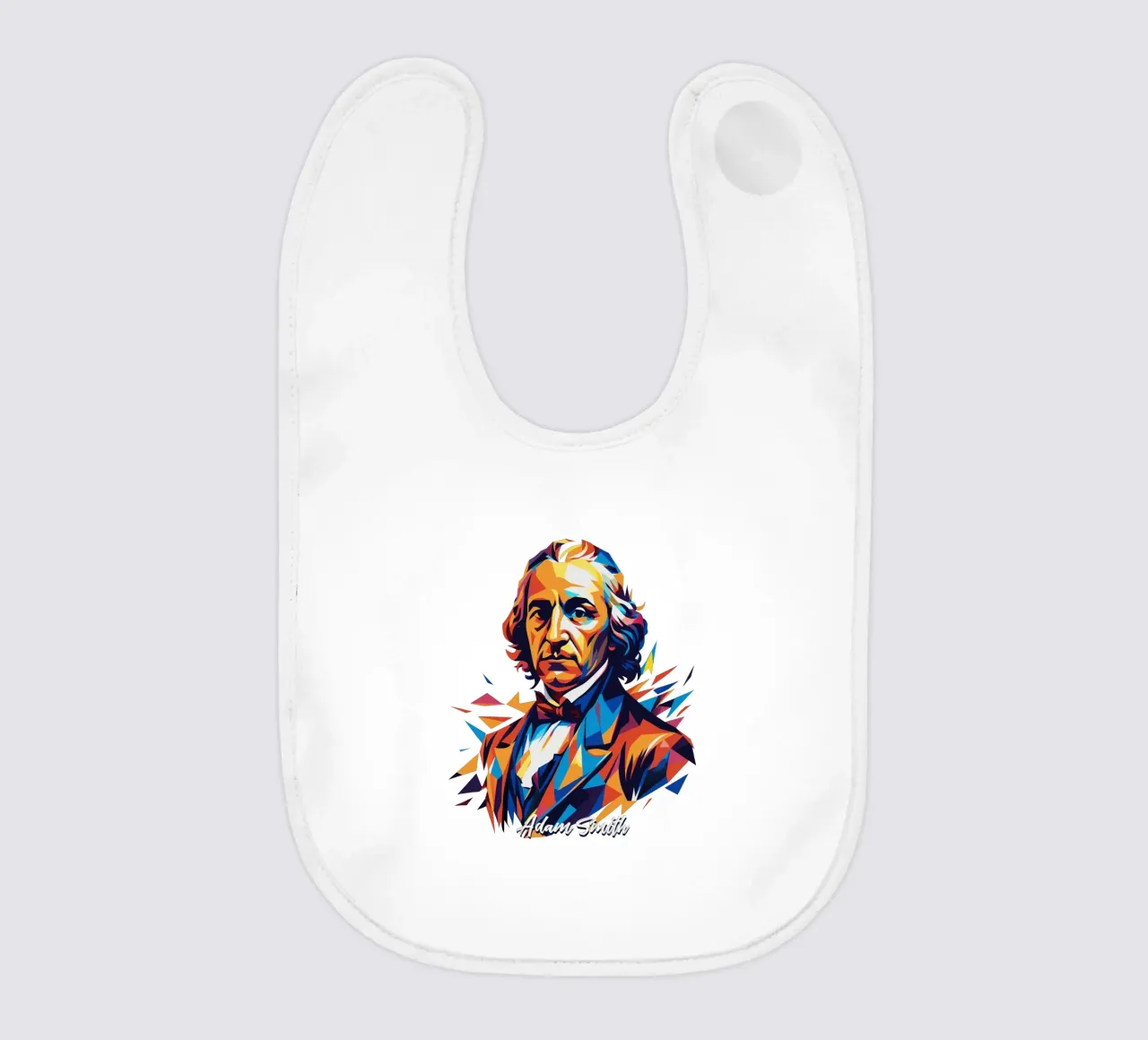 Adam Smith In WPAP Pop Art Babylätzchen von vectorartnesia