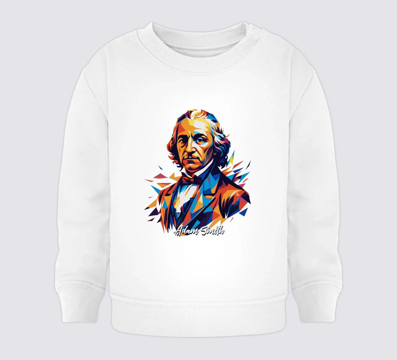 Adam Smith In WPAP Pop Art felpa neonato da vectorartnesia