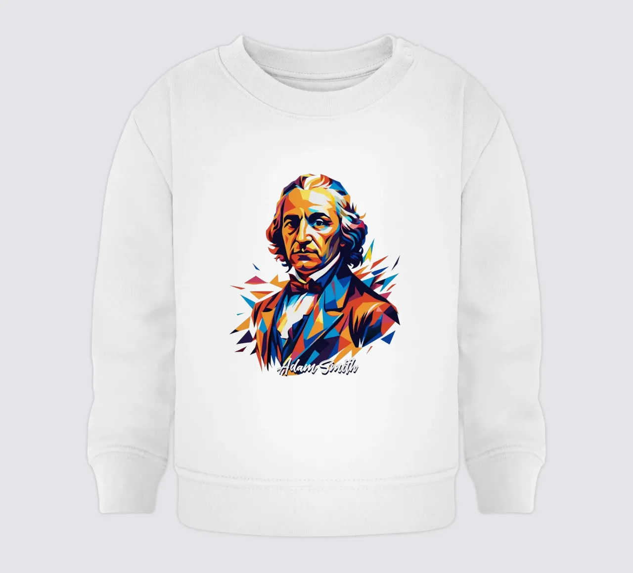 Adam Smith In WPAP Pop Art felpa neonato da vectorartnesia