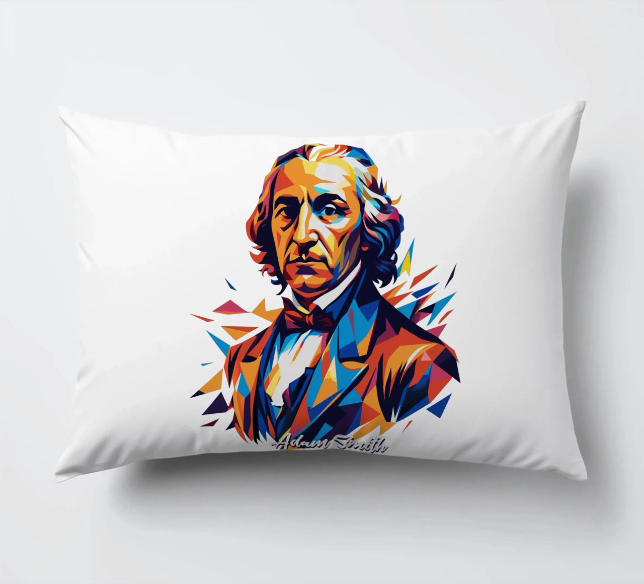 Adam Smith In WPAP Pop Art cuscino da vectorartnesia