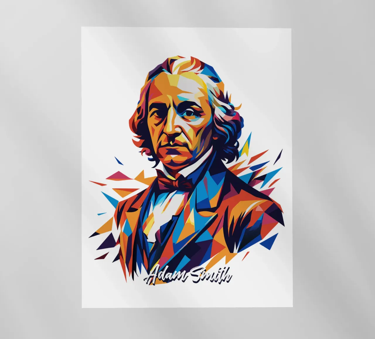 Adam Smith In WPAP Pop Art pellicola backlit da vectorartnesia