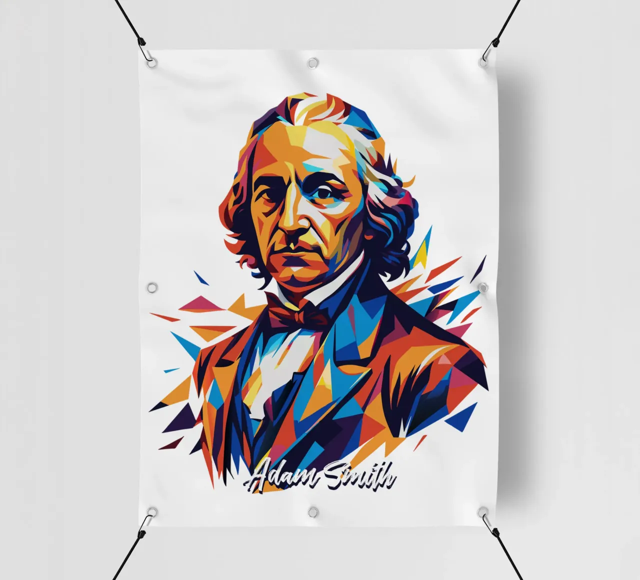 Adam Smith In WPAP Pop Art telo in pvc da vectorartnesia