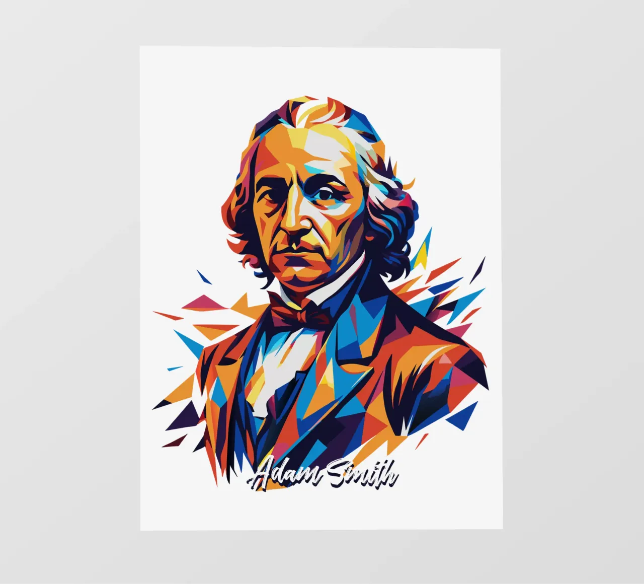 Adam Smith In WPAP Pop Art telo in pvc da vectorartnesia