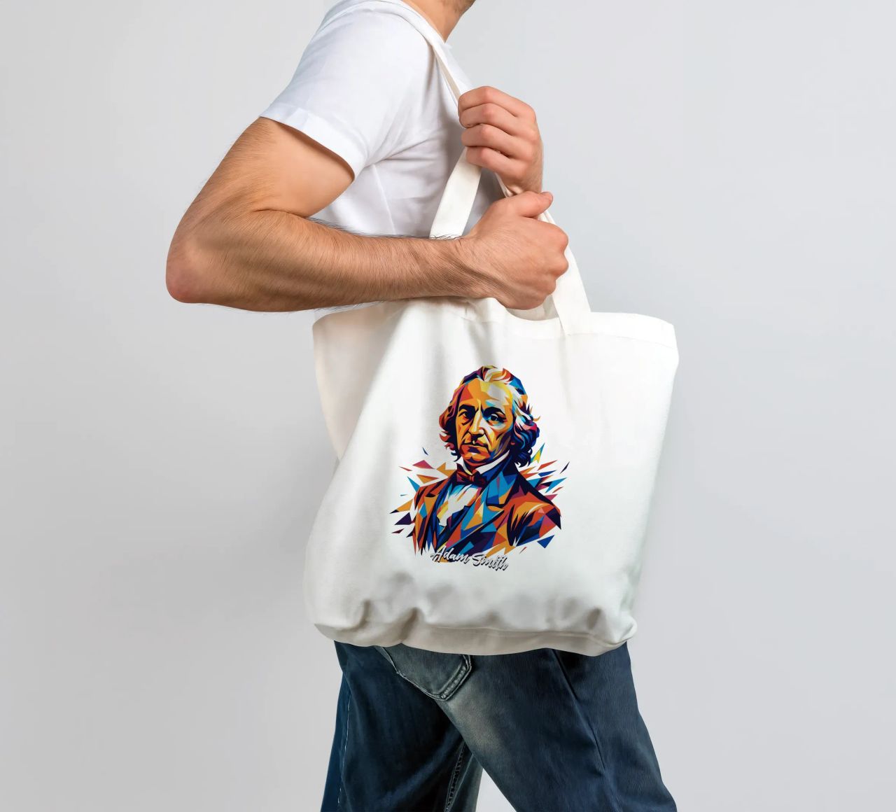 Adam Smith In WPAP Pop Art borsa in juta da vectorartnesia