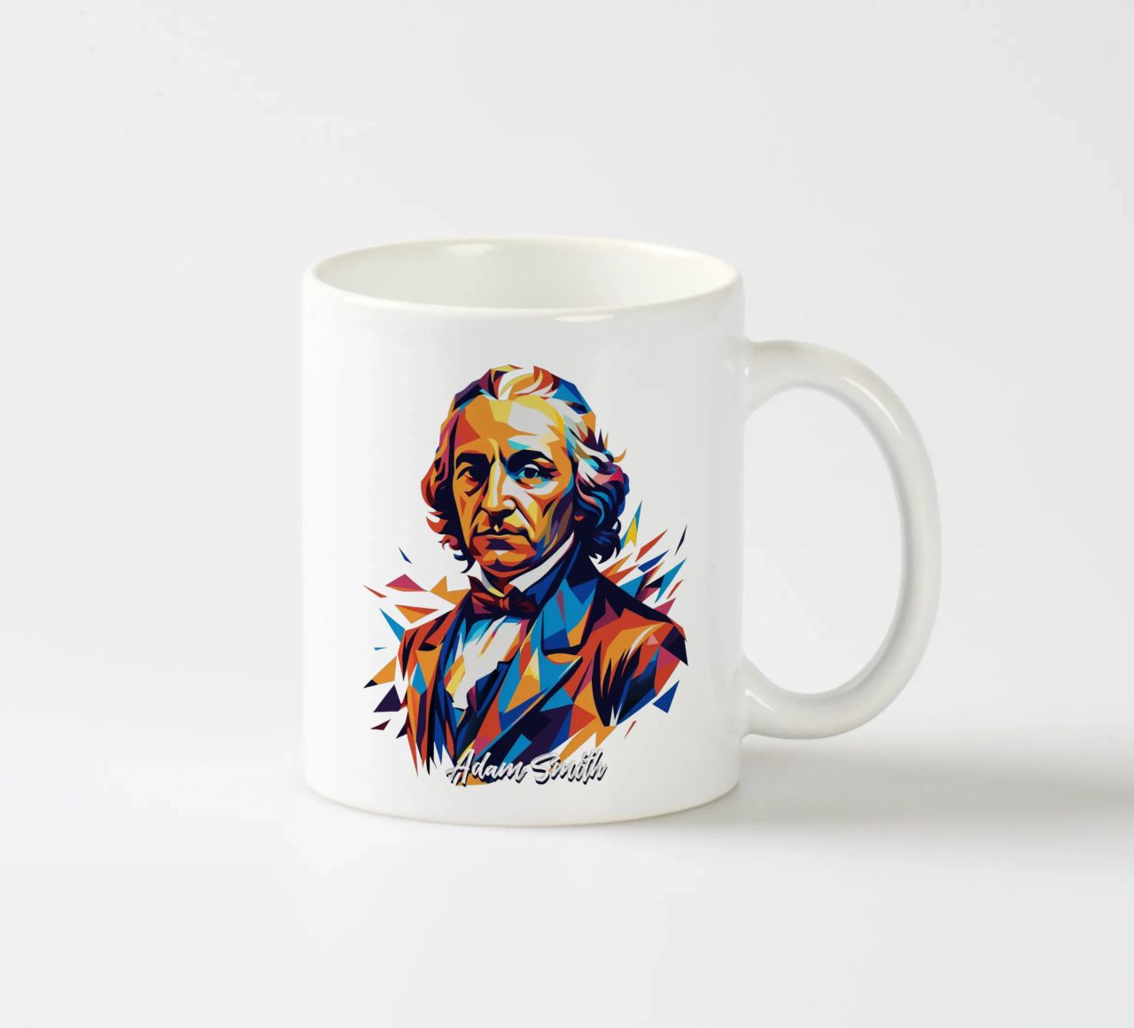Adam Smith In WPAP Pop Art tazza in ceramica da vectorartnesia