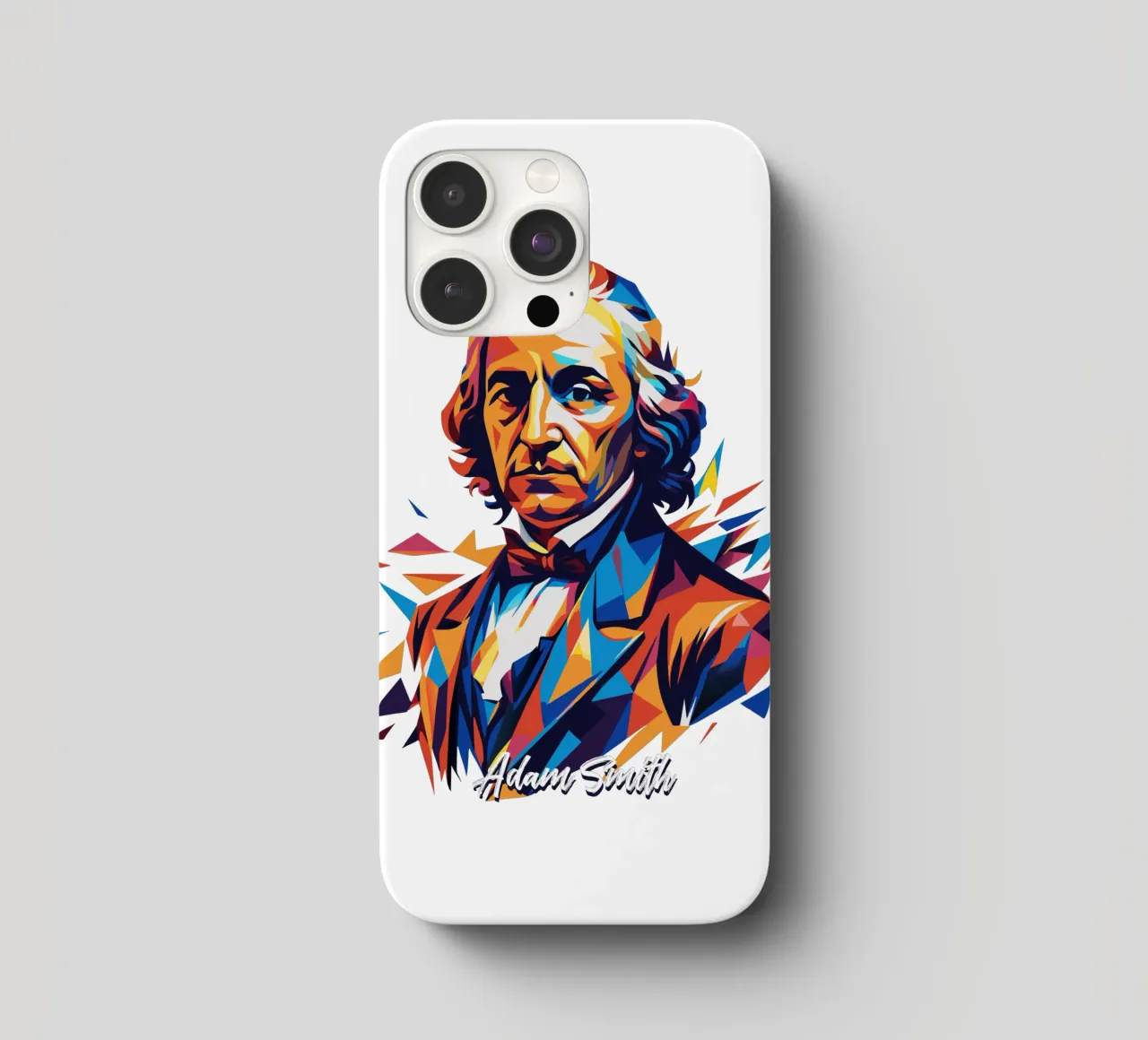 Adam Smith In WPAP Pop Art cover iphone da vectorartnesia