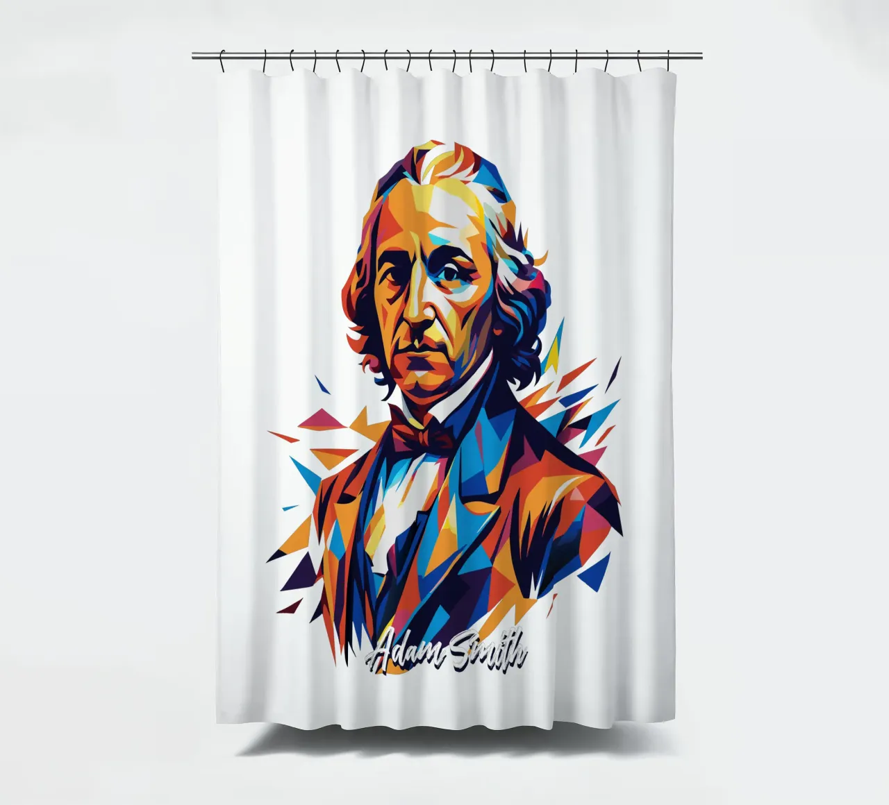 Adam Smith In WPAP Pop Art tenda da doccia da vectorartnesia