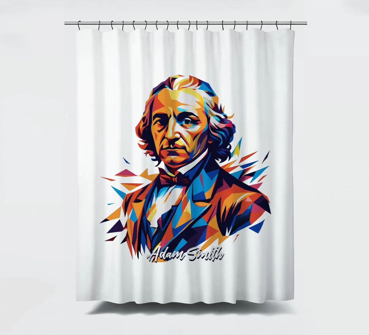 Adam Smith In WPAP Pop Art tenda da doccia da vectorartnesia