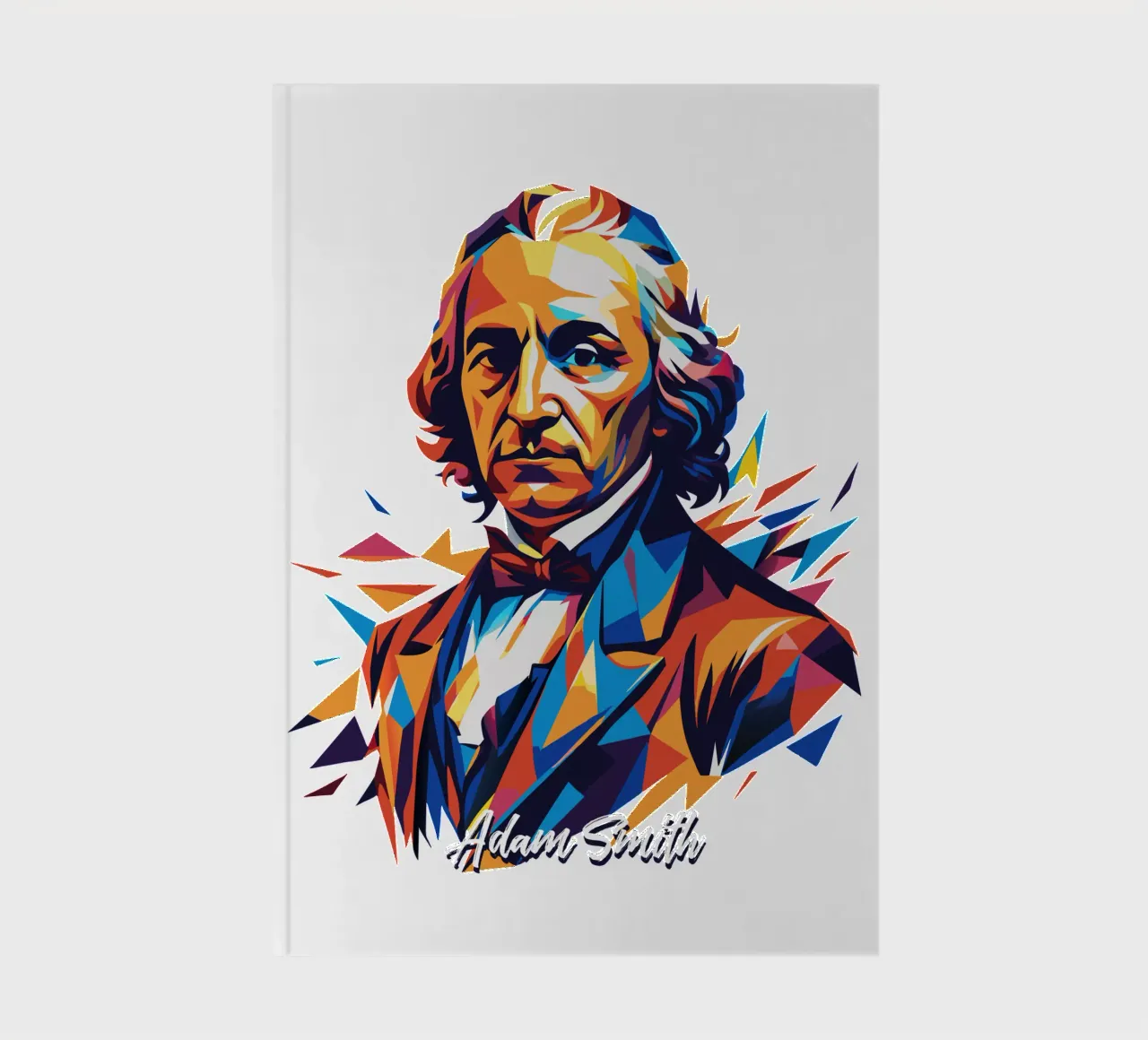 Adam Smith In WPAP Pop Art notebook by vectorartnesia