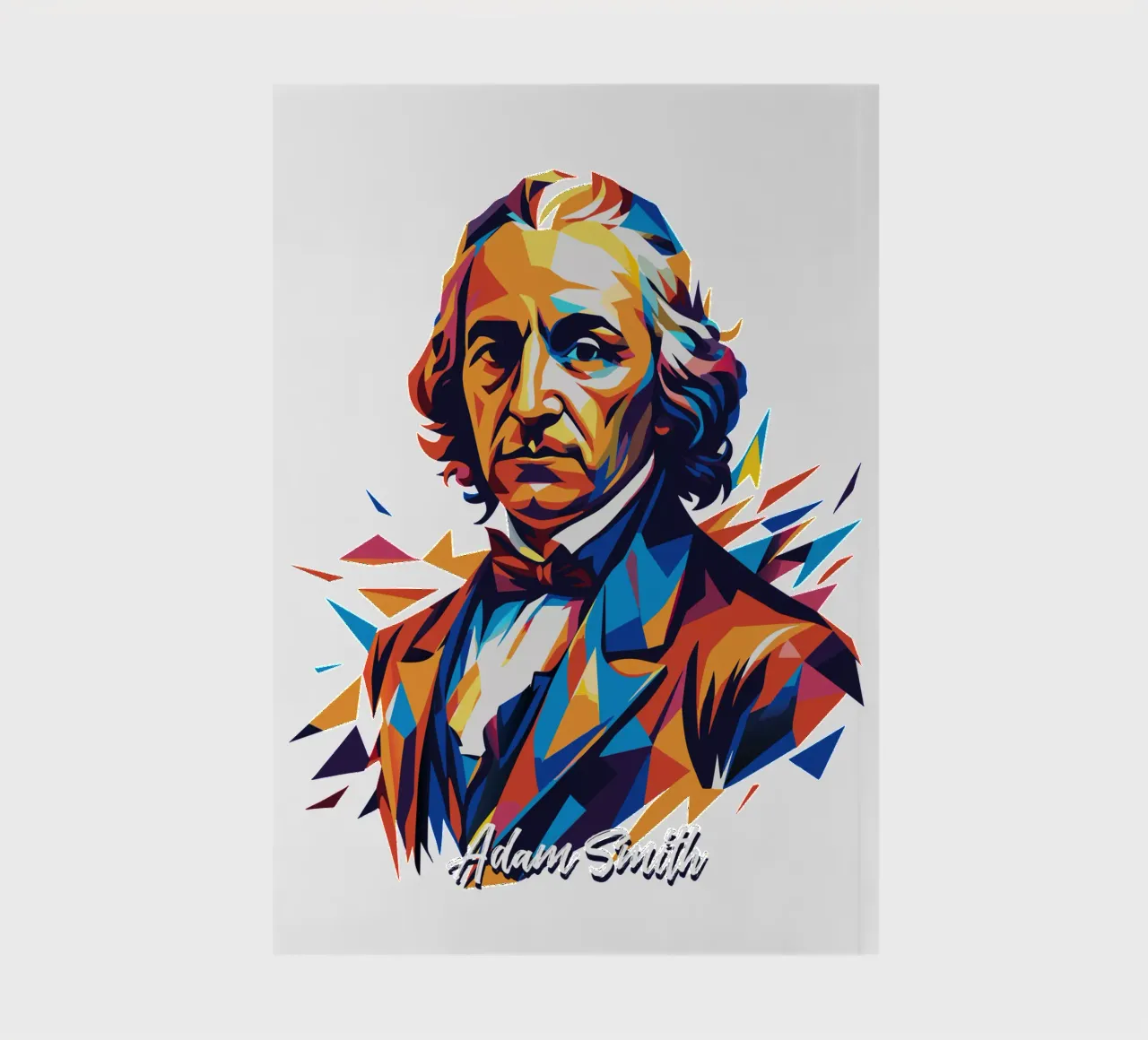Adam Smith In WPAP Pop Art notebook by vectorartnesia