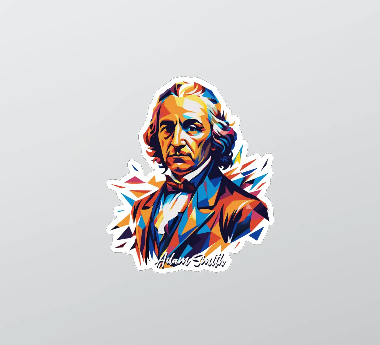 Adam Smith In WPAP Pop Art pegatina de vectorartnesia