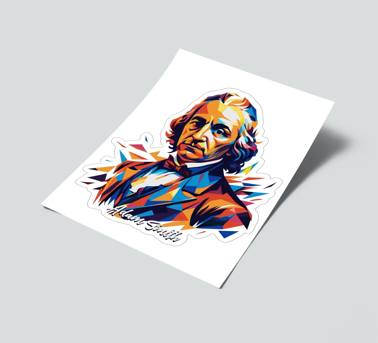 Adam Smith In WPAP Pop Art foglio adesivo da vectorartnesia