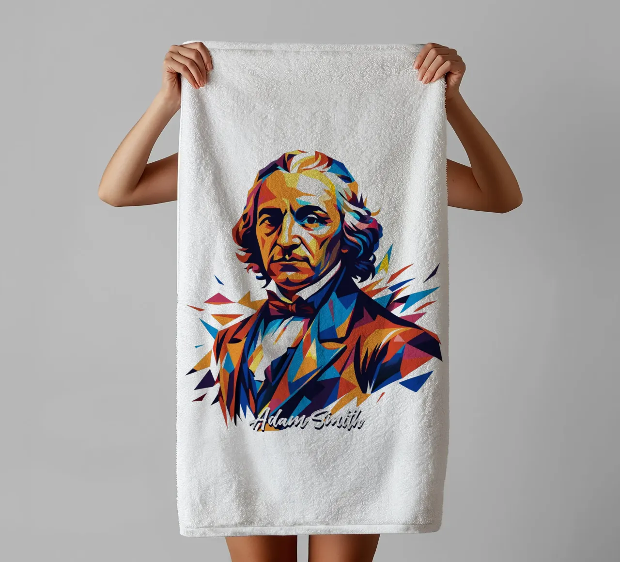 Adam Smith In WPAP Pop Art asciugamano da bagno da vectorartnesia