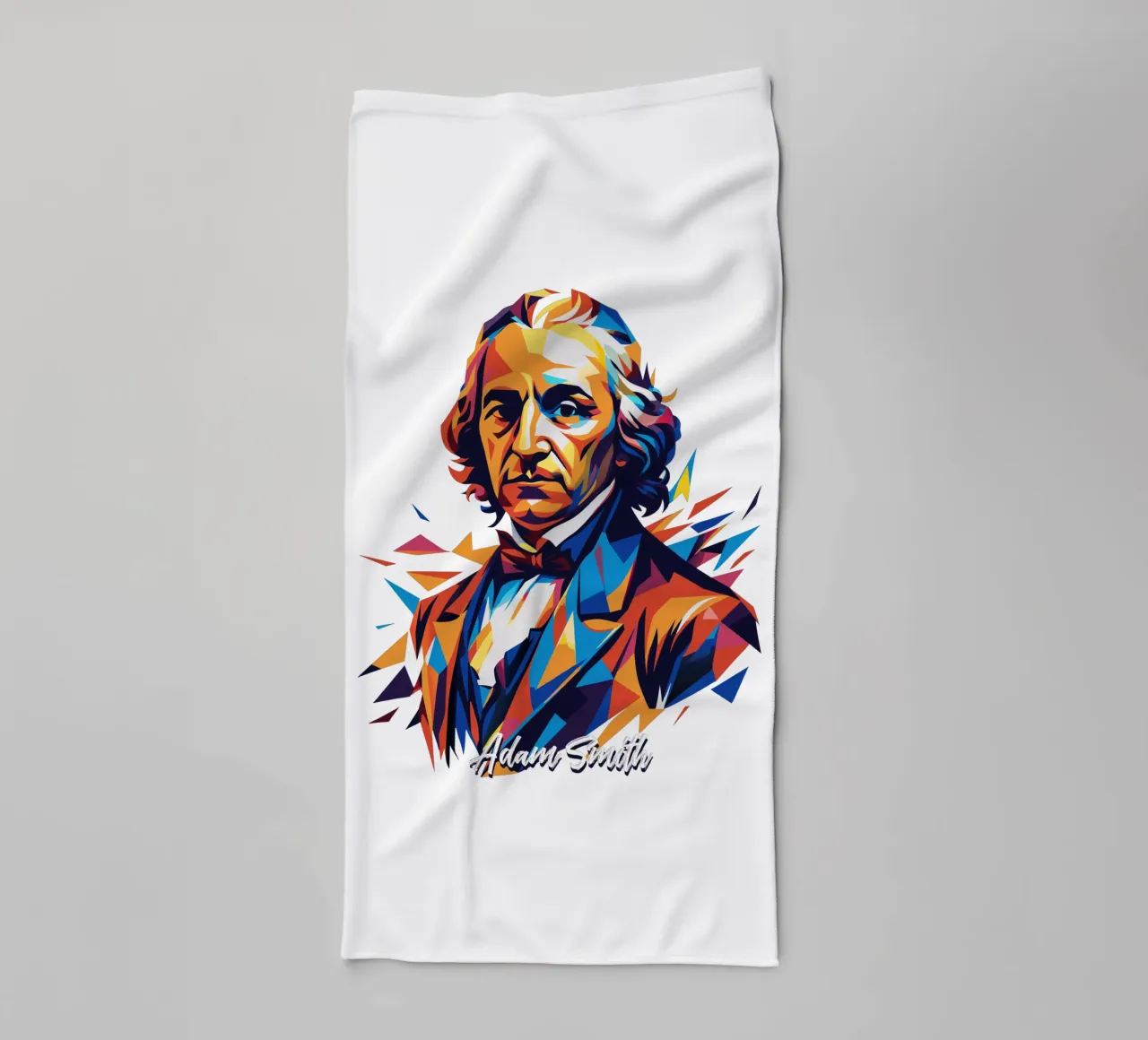 Adam Smith In WPAP Pop Art asciugamano da bagno da vectorartnesia