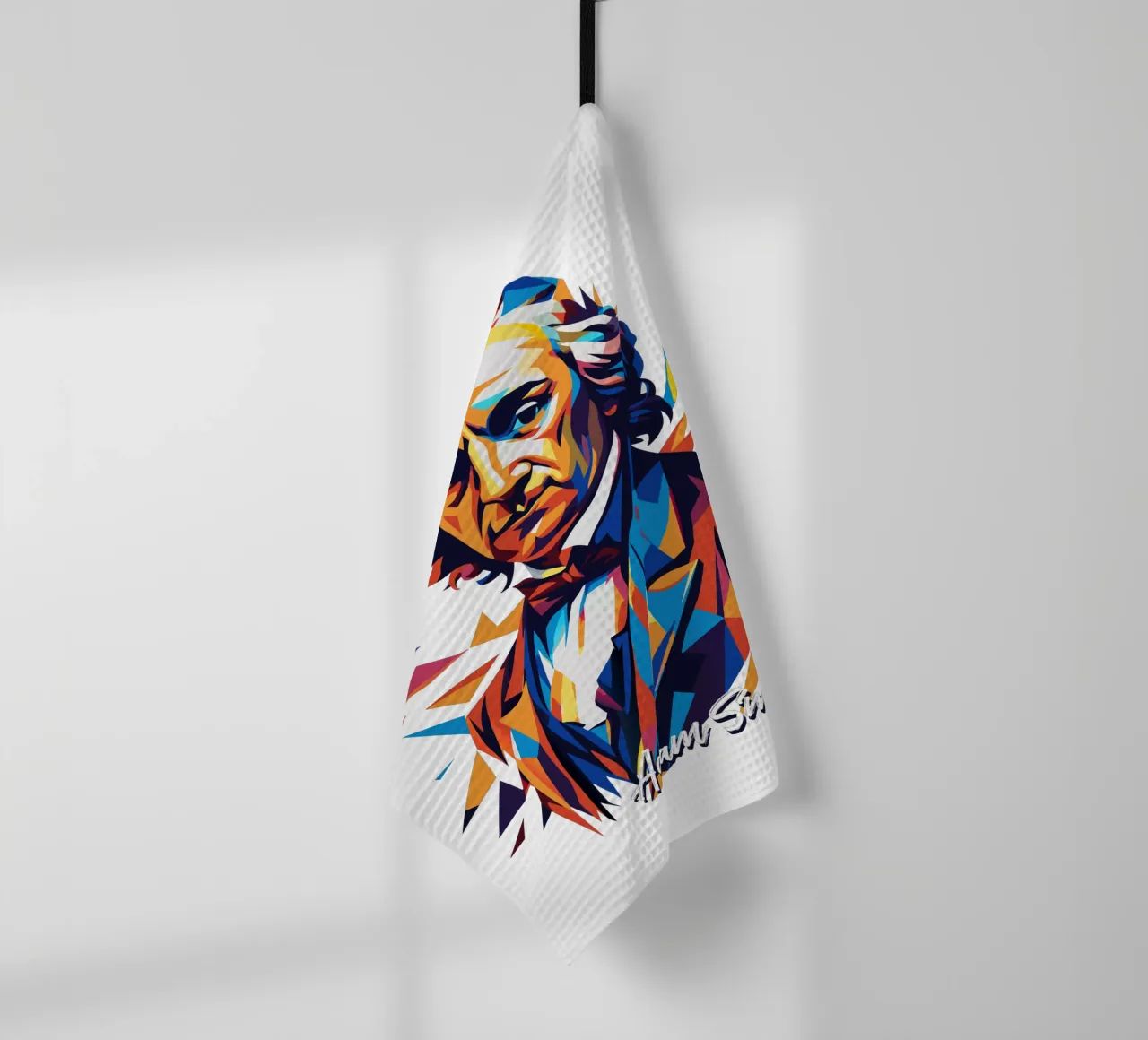 Adam Smith In WPAP Pop Art Geschirrtuch von vectorartnesia