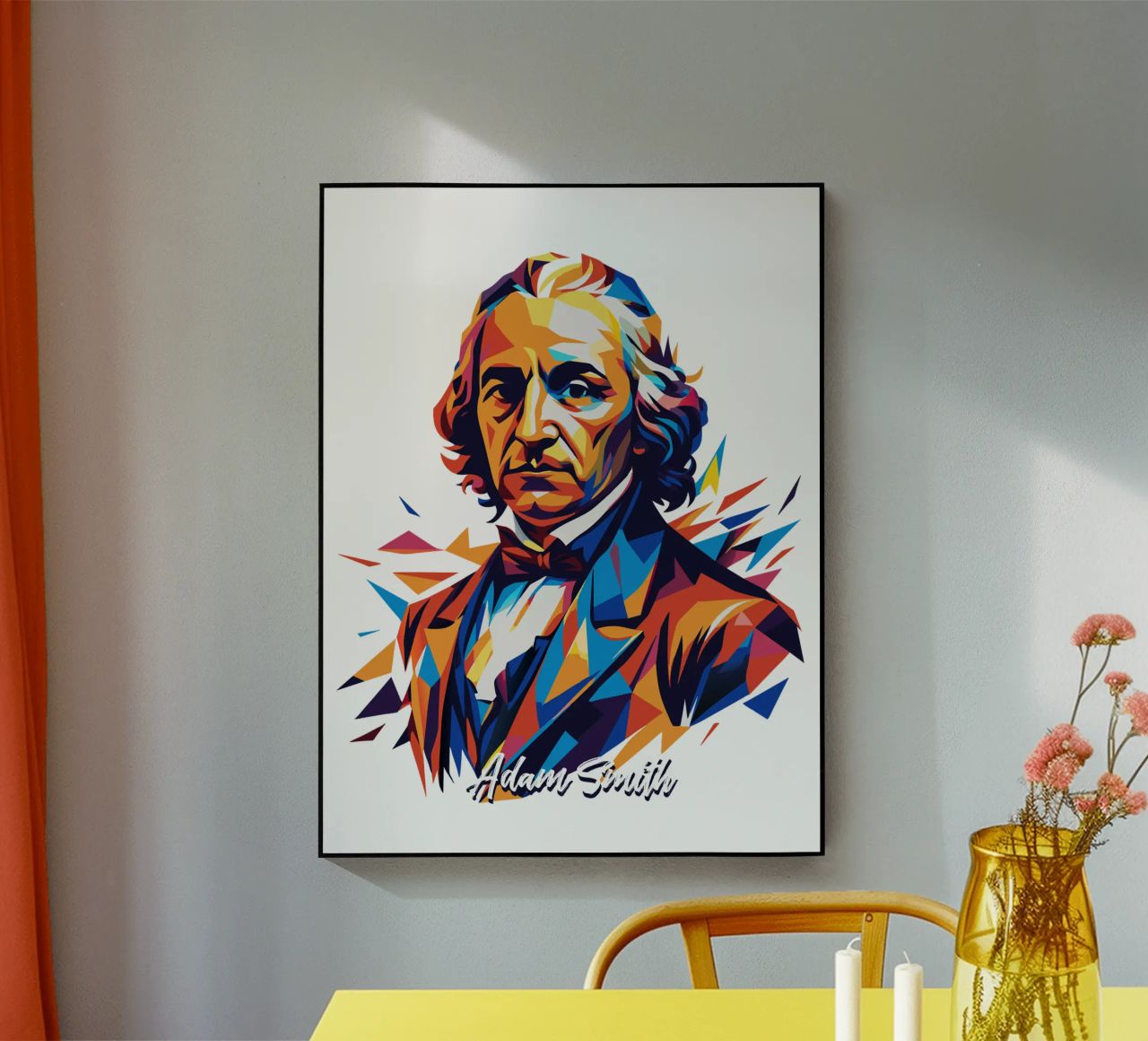 Adam Smith In WPAP Pop Art plexiglass da vectorartnesia