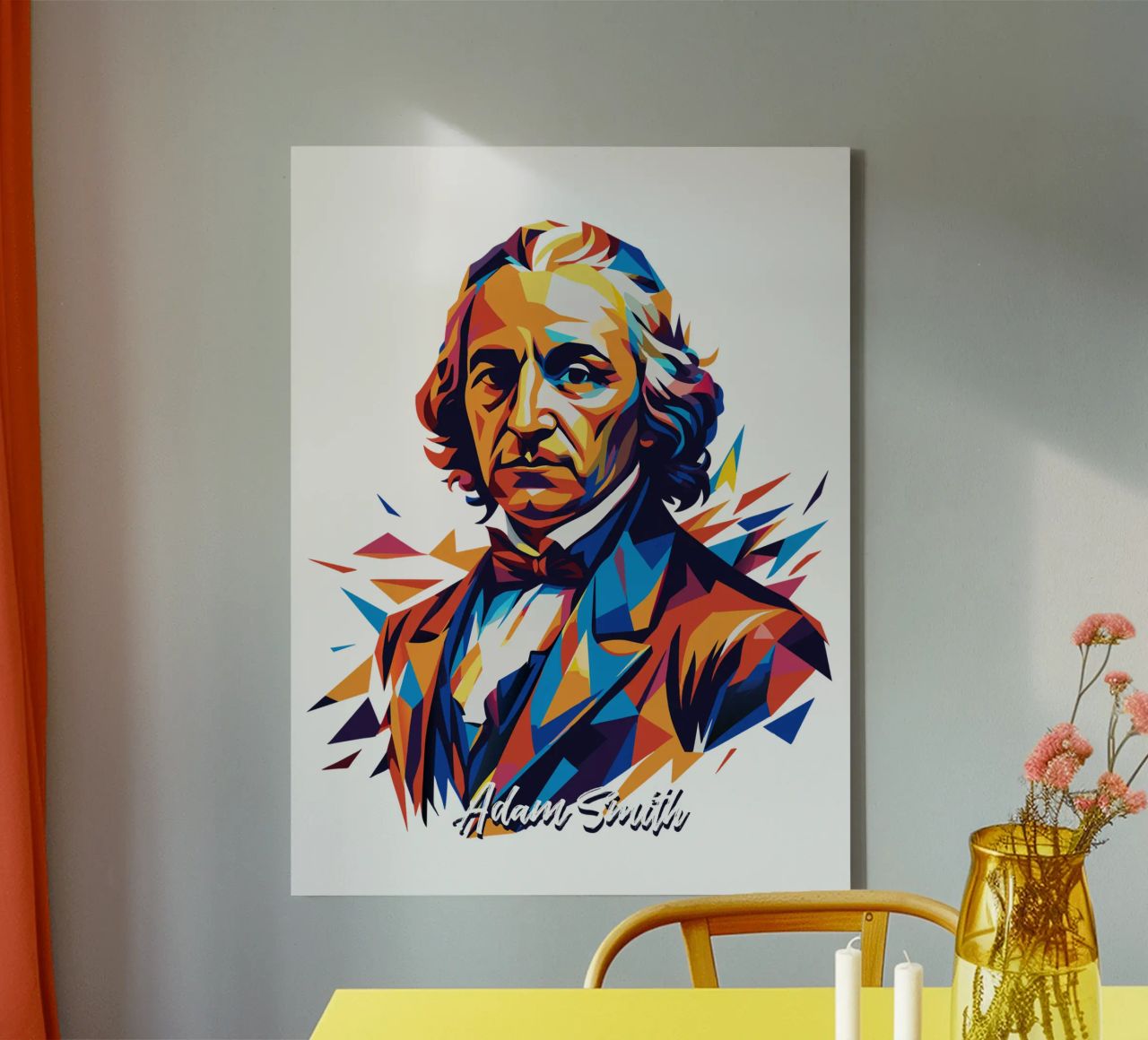 Adam Smith In WPAP Pop Art tela da vectorartnesia