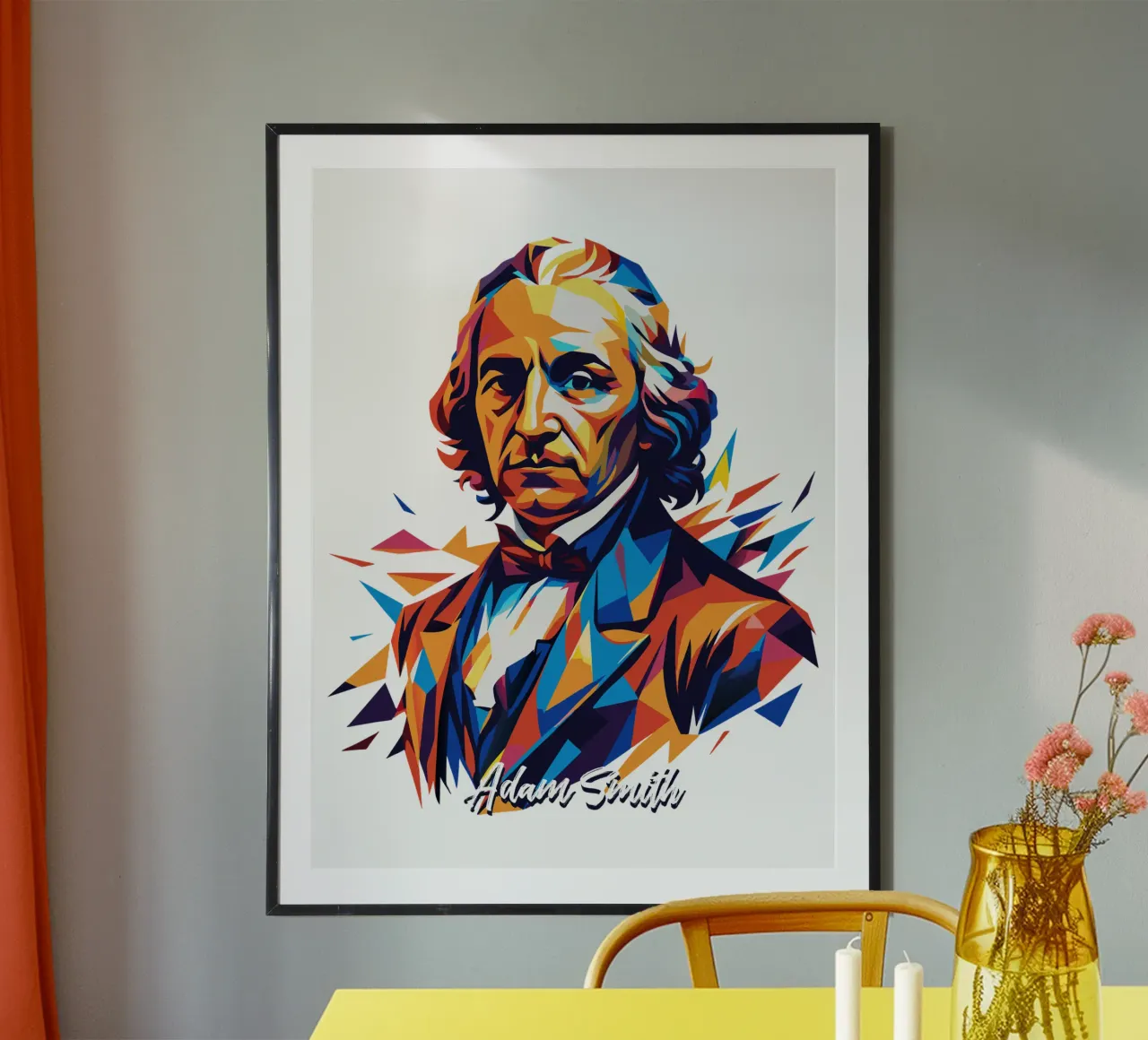 Adam Smith In WPAP Pop Art carta hahnemühle da vectorartnesia