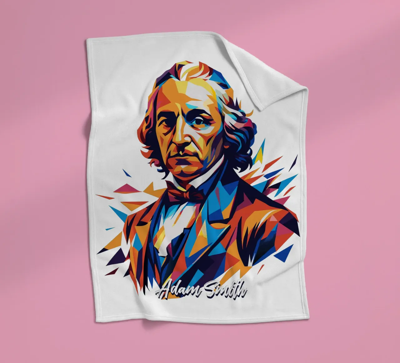 Adam Smith In WPAP Pop Art Fleecedecke von vectorartnesia