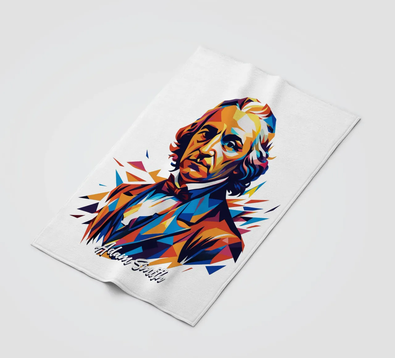 Adam Smith In WPAP Pop Art fleece blanket by vectorartnesia