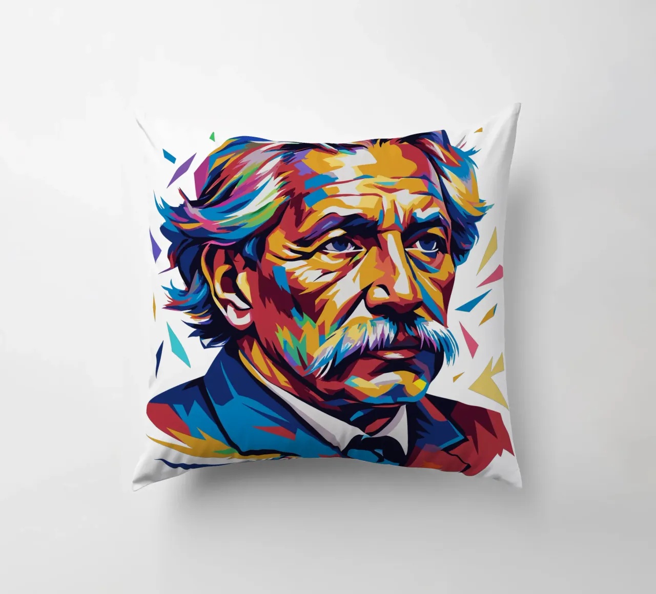 Albert Schweitzer WPAP Pop Art cuscino da vectorartnesia