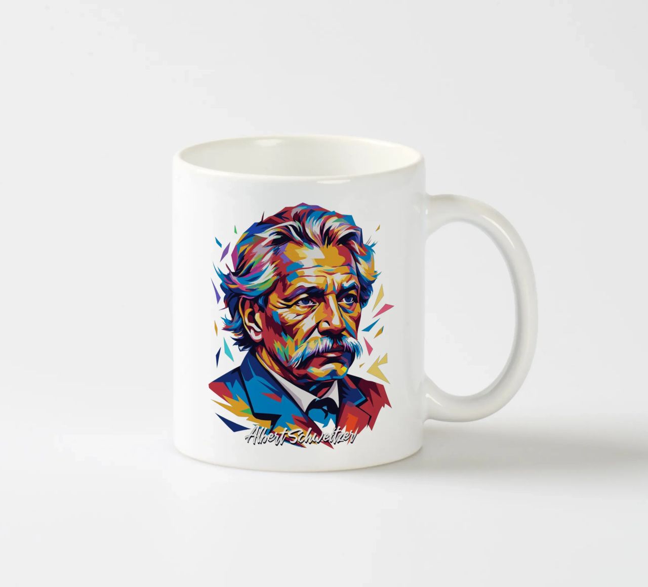 Albert Schweitzer WPAP Pop Art tazza in ceramica da vectorartnesia
