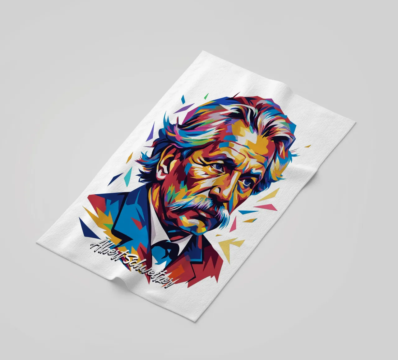 Albert Schweitzer WPAP Pop Art telo mare da vectorartnesia