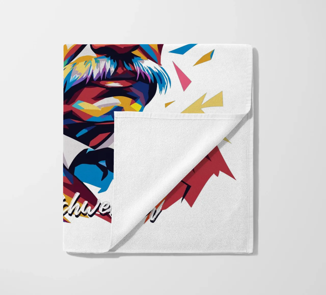 Albert Schweitzer WPAP Pop Art beach towel by vectorartnesia