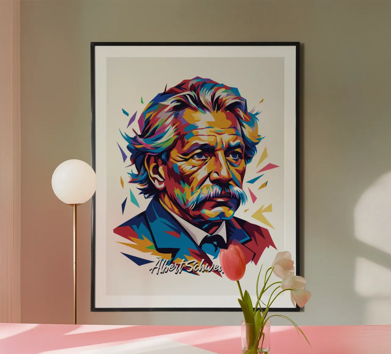 Albert Schweitzer WPAP Pop Art carta hahnemühle da vectorartnesia