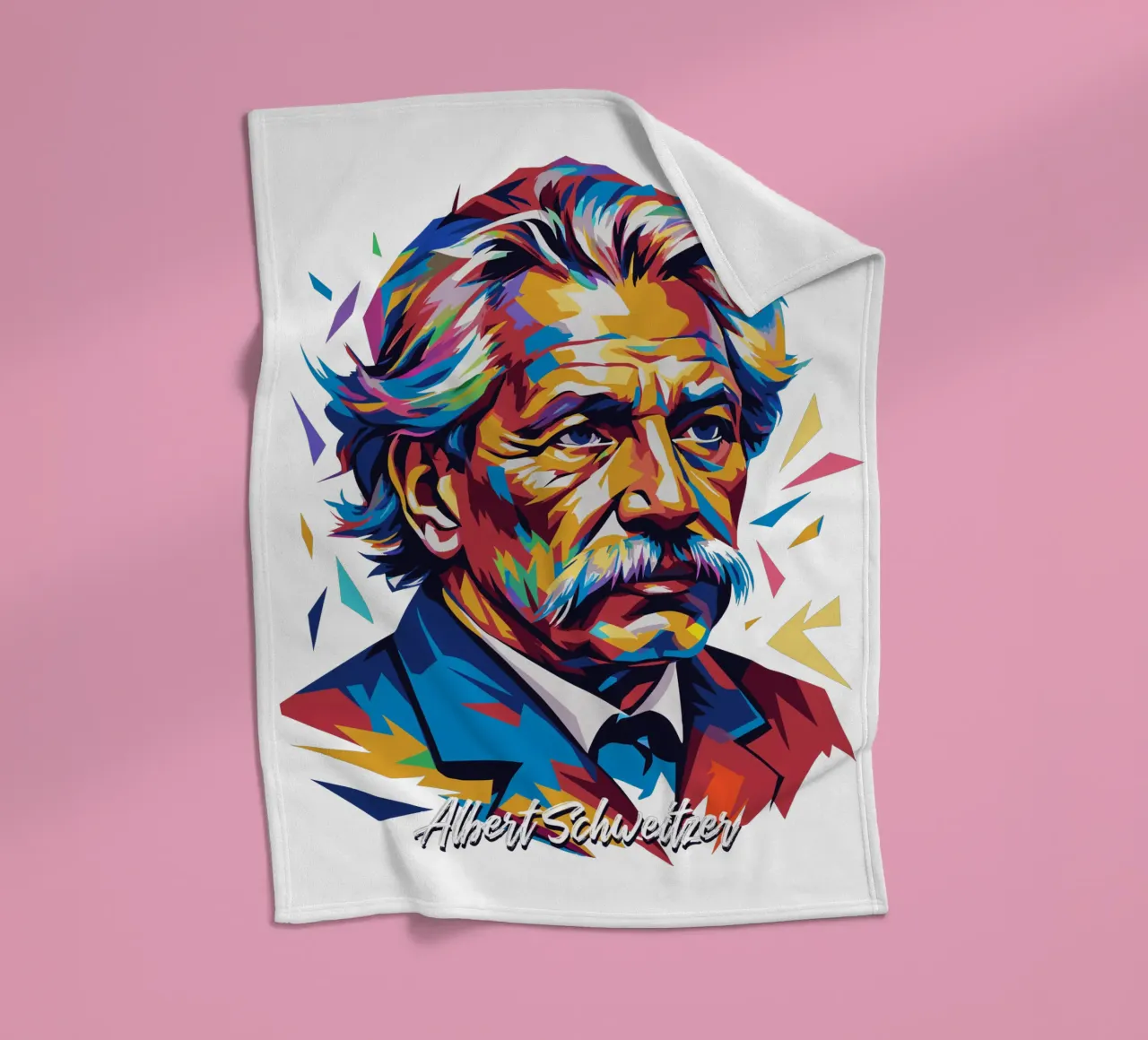 Albert Schweitzer WPAP Pop Art coperta in pile da vectorartnesia