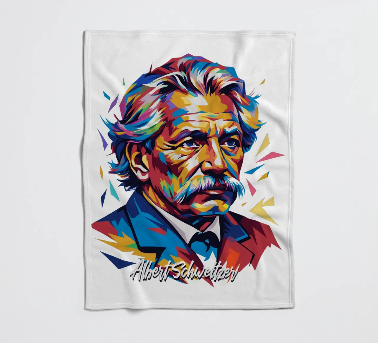 Albert Schweitzer WPAP Pop Art coperta in pile da vectorartnesia