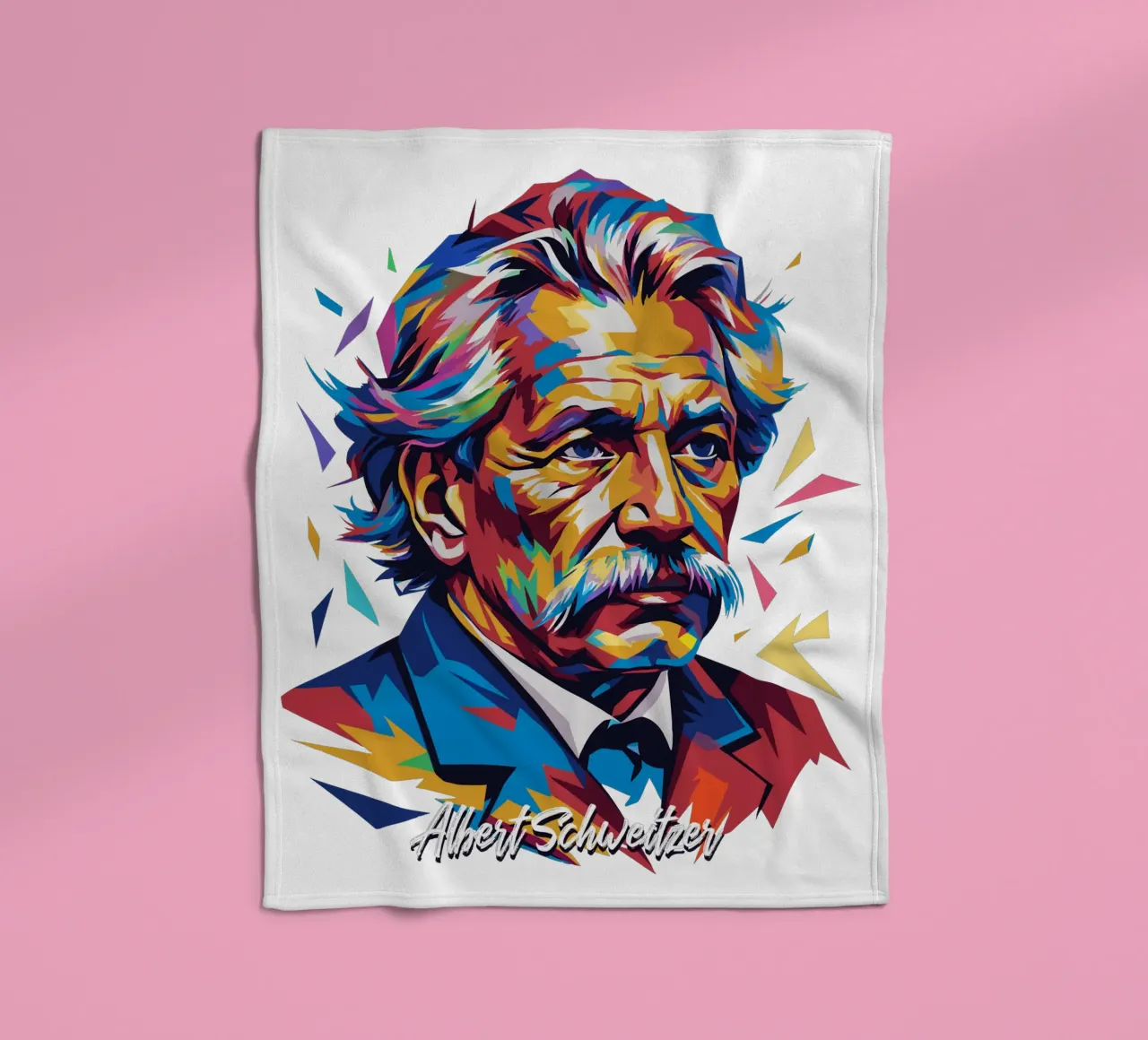 Albert Schweitzer WPAP Pop Art coperta in pile da vectorartnesia