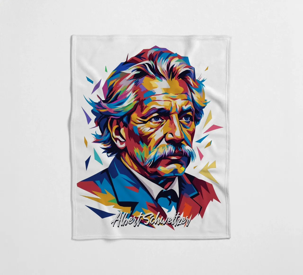 Albert Schweitzer WPAP Pop Art coperta in pile da vectorartnesia