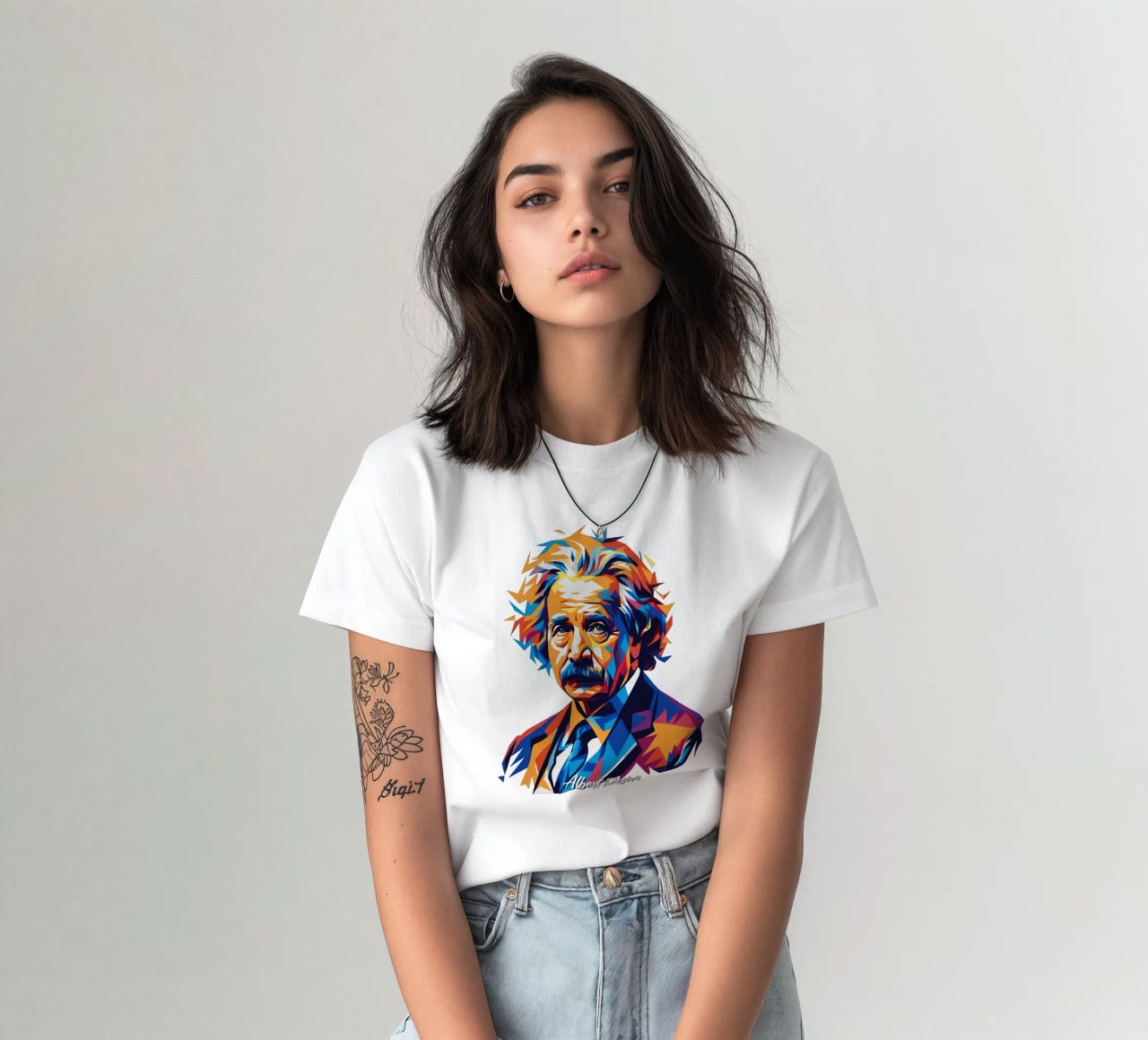 Albert Einstein in WPAP Pop Art t-shirt da vectorartnesia