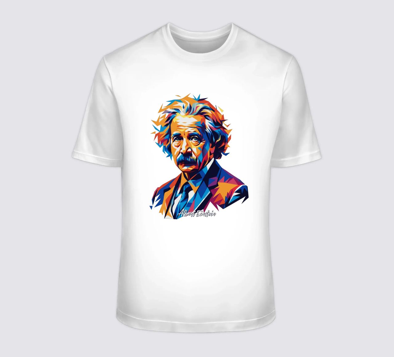 Albert Einstein in WPAP Pop Art t-shirt da vectorartnesia