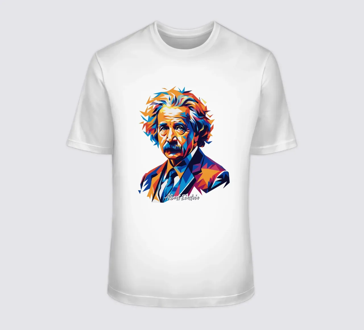 Albert Einstein in WPAP Pop Art t-shirt da vectorartnesia