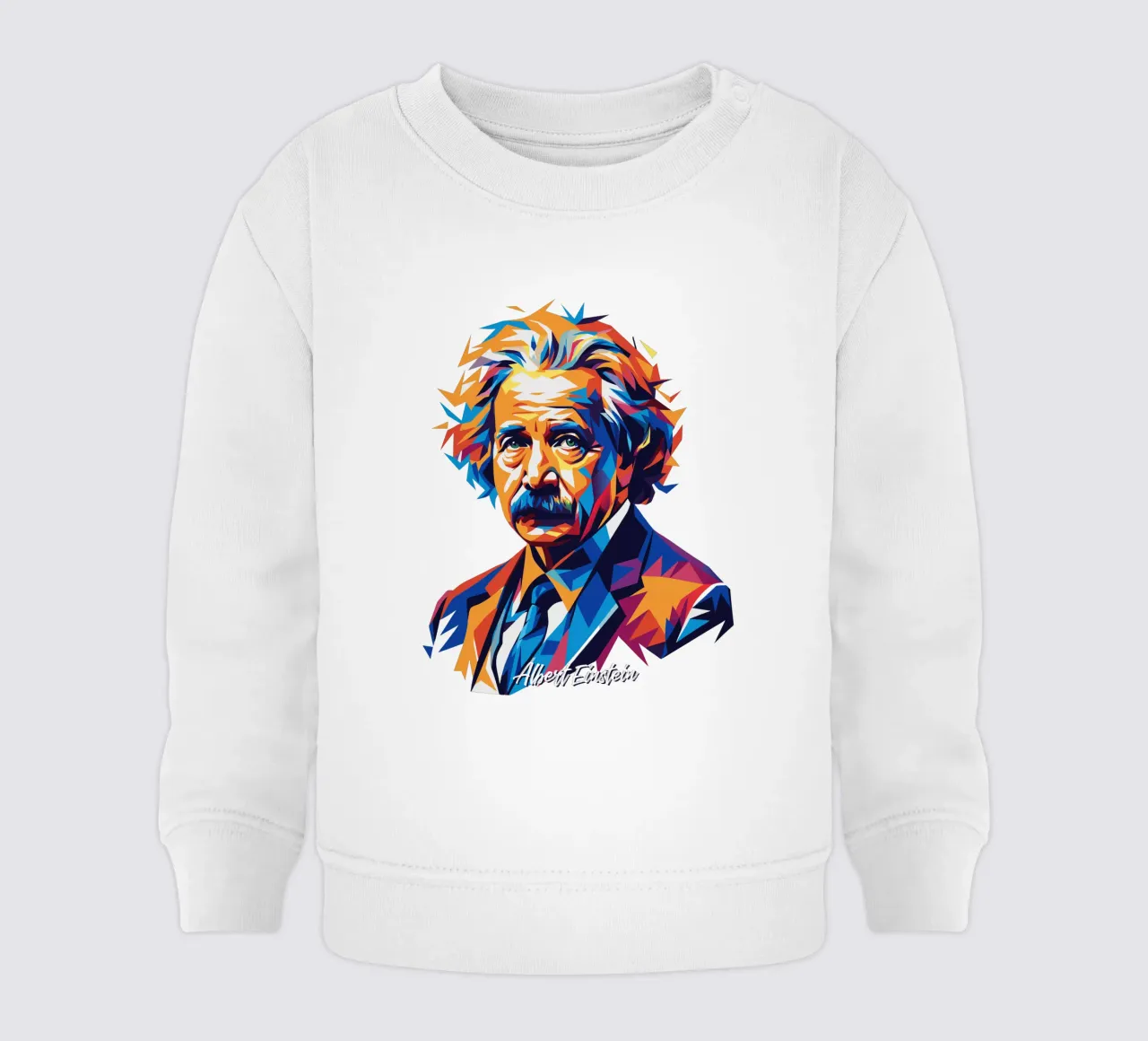 Albert Einstein in WPAP Pop Art baby sweatshirt by vectorartnesia