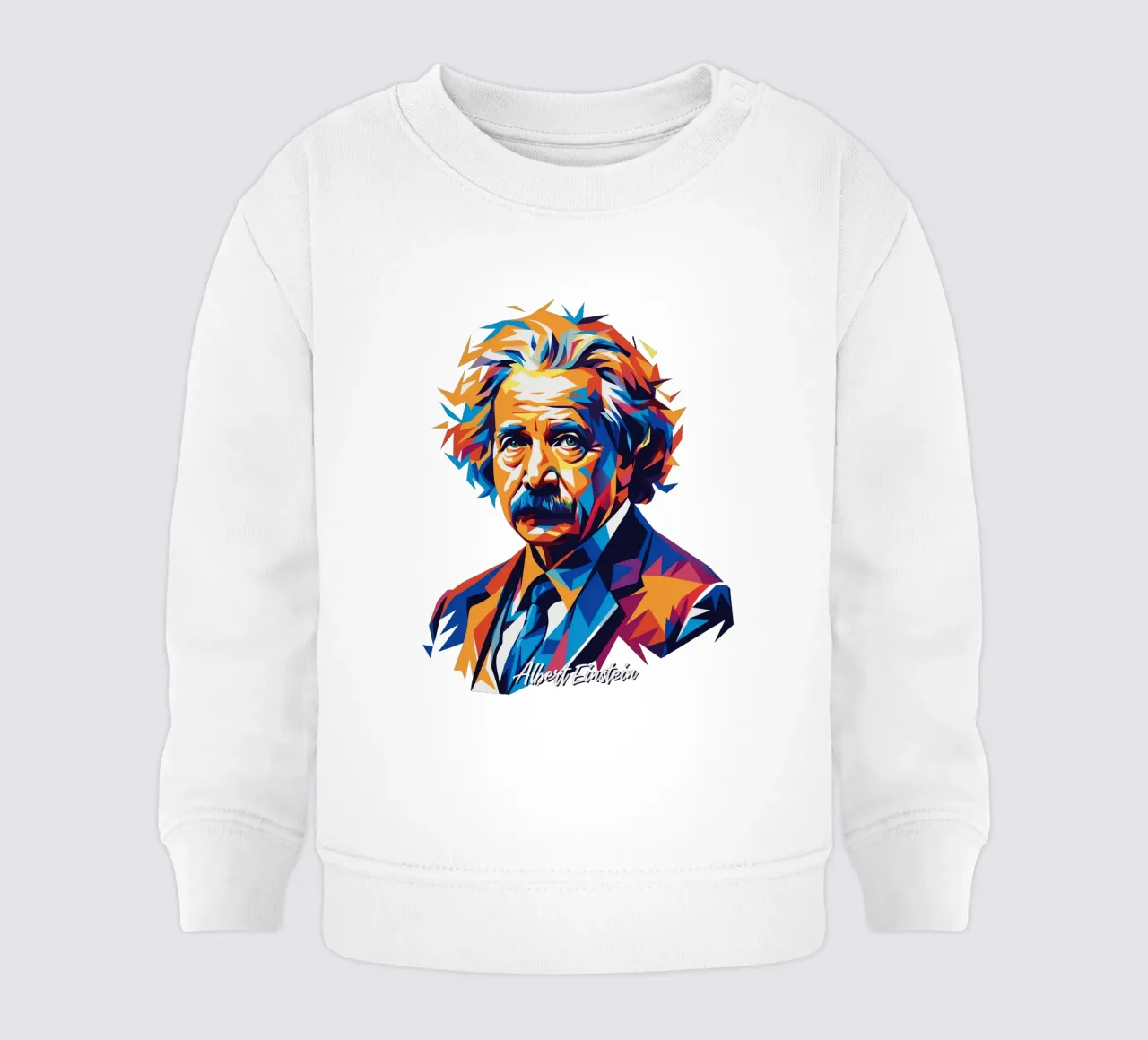 Albert Einstein in WPAP Pop Art Baby Sweatshirt von vectorartnesia