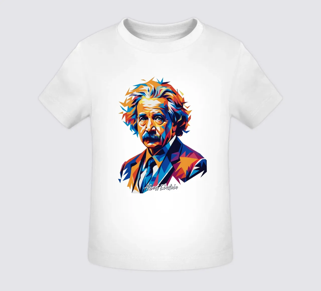 Albert Einstein in WPAP Pop Art camiseta de bebé de vectorartnesia