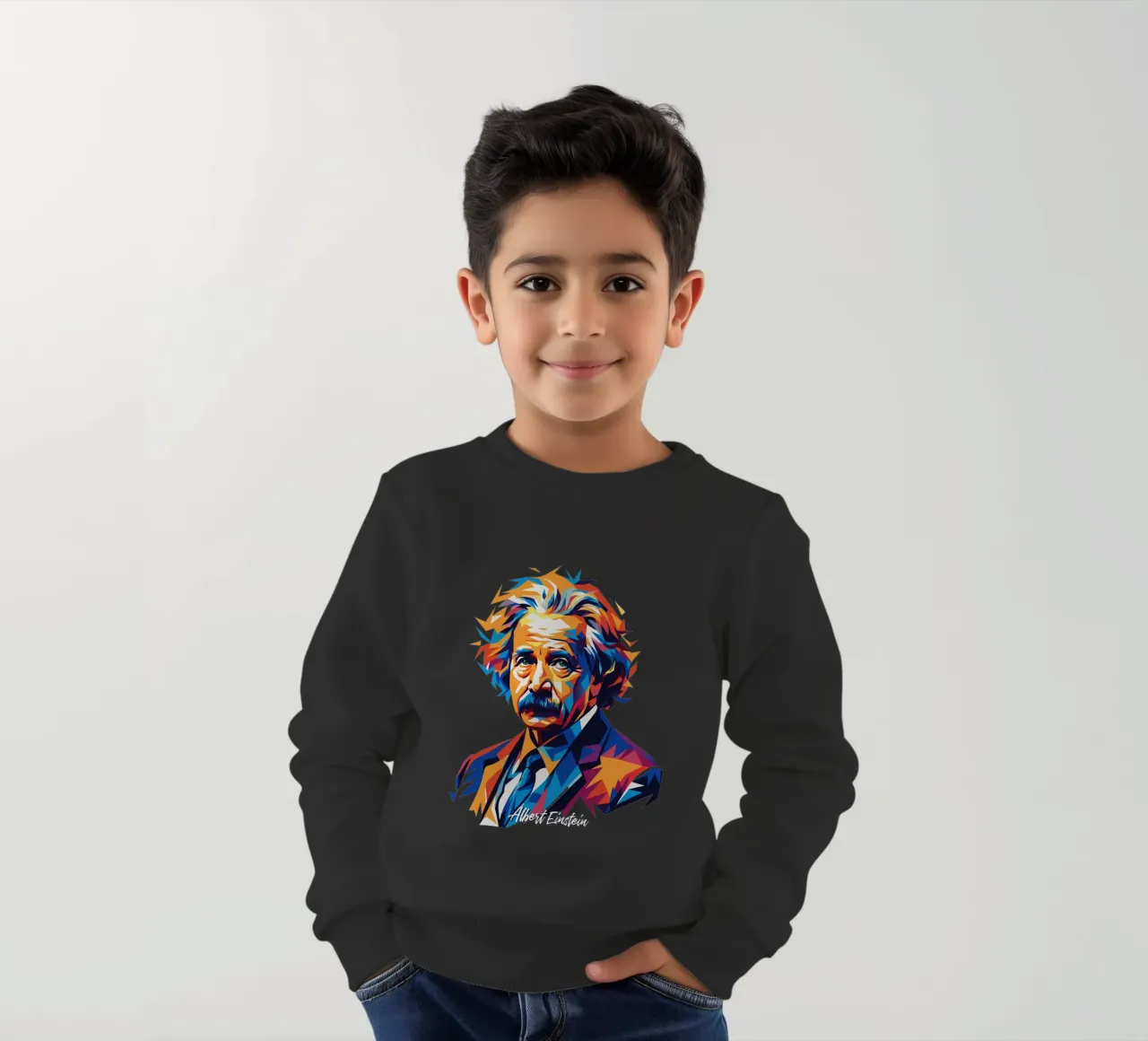 Albert Einstein in WPAP Pop Art felpa bambino da vectorartnesia
