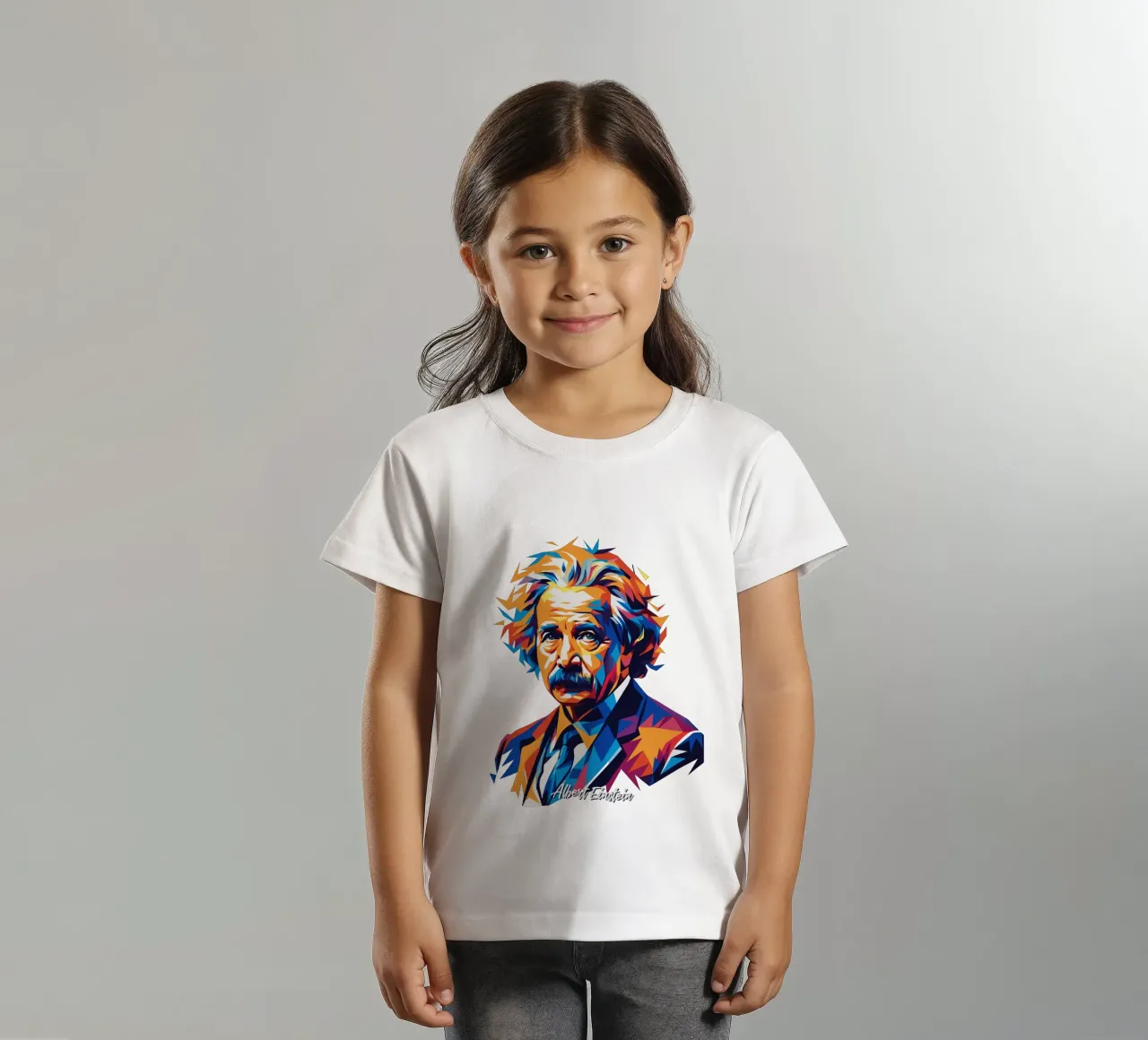 Albert Einstein in WPAP Pop Art t-shirt bambini da vectorartnesia