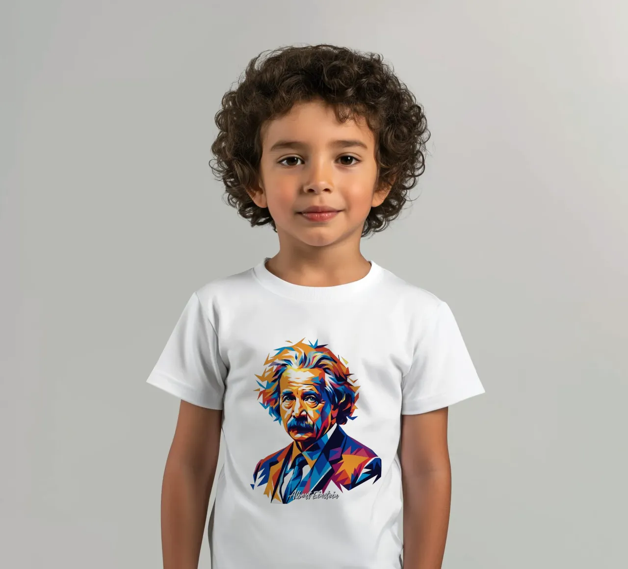 Albert Einstein in WPAP Pop Art t-shirt bambini da vectorartnesia
