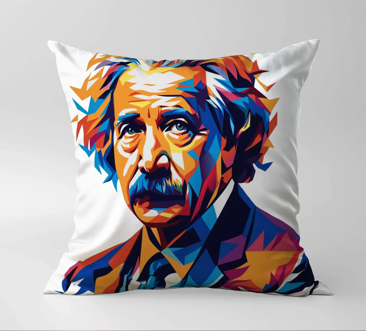Albert Einstein in WPAP Pop Art cuscino da vectorartnesia